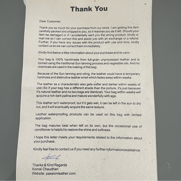 Brown leather satchel bag never used - Picture 8 of 8